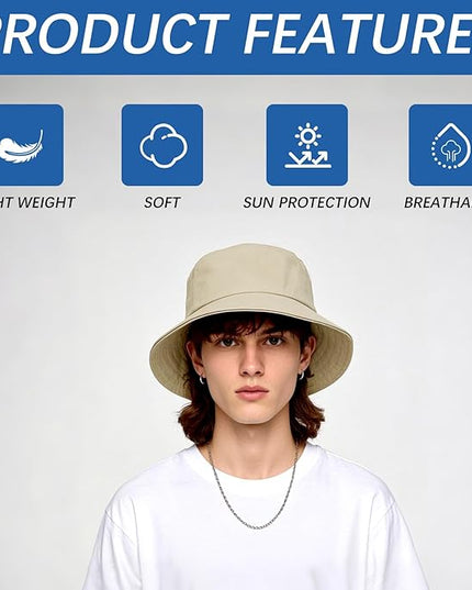 DASSNANE Sublimated Bucket Hats Bulk Solid Color DIY Blank Hat Bucket Hats for Men, Women and Adults