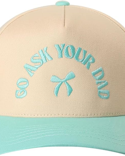 MIRMARU Two-Tone Vintage Canvas Trucker Hats for Men & Women, Adjustable Size Baseball Caps with Trendy Embroidered Design