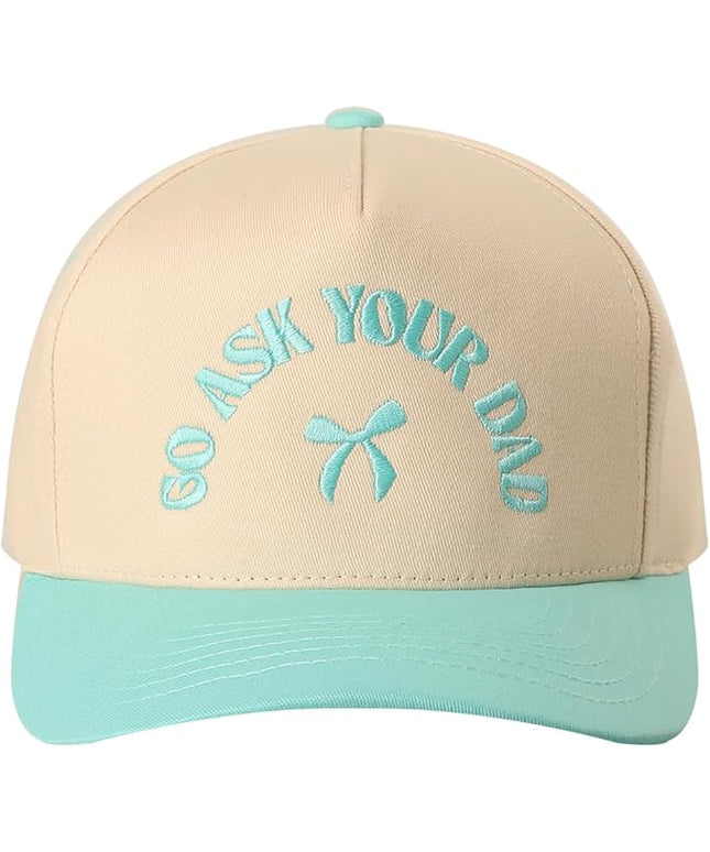 MIRMARU Two-Tone Vintage Canvas Trucker Hats for Men & Women, Adjustable Size Baseball Caps with Trendy Embroidered Design