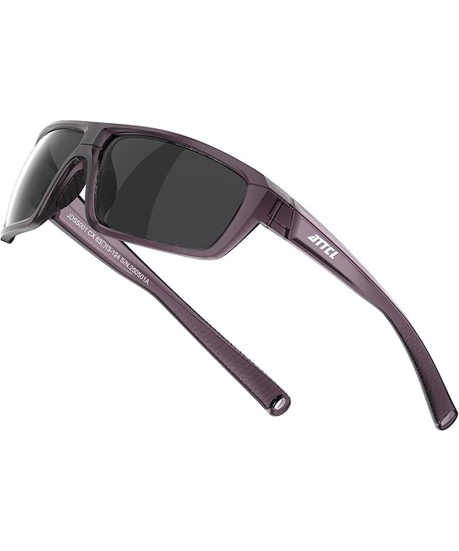 ATTCL Polarized Sunglasses Men for Fishing: UV Protection Lightweight TR90 Sports Wrap Sun Glasses Driving Golf Running