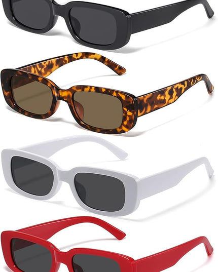 JASPIN Rectangle Sunglasses for Women Men Trendy Y2k Retro 90s Sun Glasses UV Protection Cool Square Frame