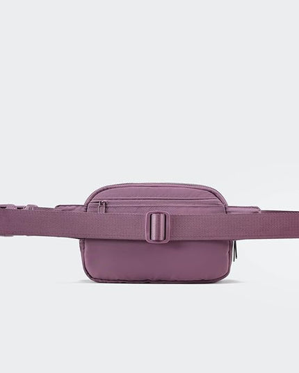 Pander Everywhere Belt Bag for Women, 5 Zipper Pockets Nylon Crossbody Fanny Pack Purse (Purple Lavender)