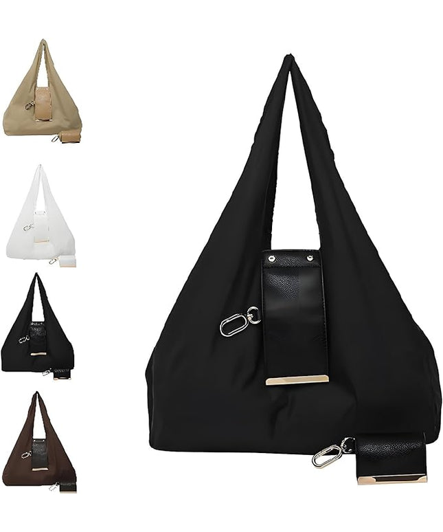 Keychain Tote Bag, Compact Handbag for Women, Expandable & Portable Purse for Daily Errands, Shopping, Work