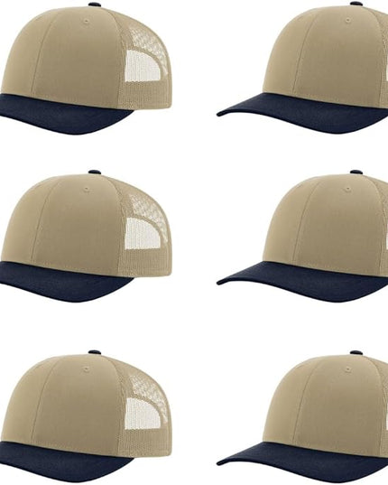 Richardson 112 Classic Six-Panel Adjustable Snapback Trucker Cap | Bulk Packs Available