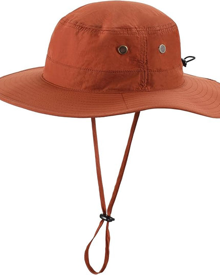 Home Prefer UPF50 Mens Sun Hat with Neck Flap Quick Dry UV Protection Cap Womens Wide Brim Fishing Hat Neck Flap Beach Garden