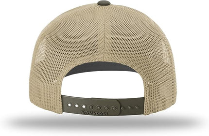 Richardson 112 Trucker Hat - Premium Adjustable Snapback Hat - Structured Six Panel Richardson Blank Caps