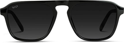 WearMe Pro Polarized Modern Aviator One-Bridge Square Mens Sunglasses