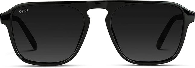 WearMe Pro Polarized Modern Aviator One-Bridge Square Mens Sunglasses