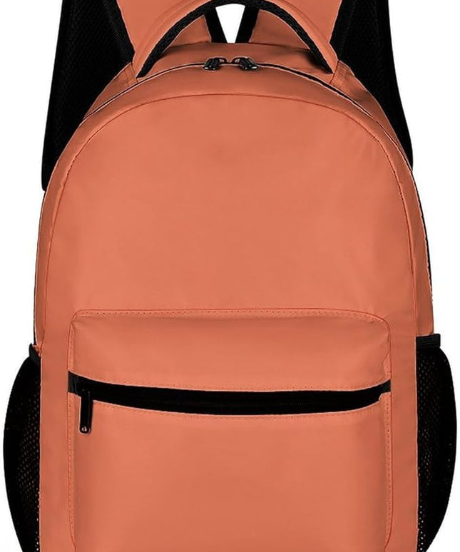 Fashion Burnt Sienna Backpack Lightweight Large Capacity Laptop Daybag for Travel Work