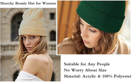 LAKIBOLE Winter Beanie Hats for Men Slouchy Beanies for Women Teenage Boys Girls