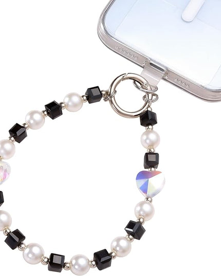 Phone Charms Strap Wrist Chain Bracelet Phone Strap Detachable Anti Theft Anti-Fall Safety Hands-Free(2xPads) Fit Apple&Most Smartphones
