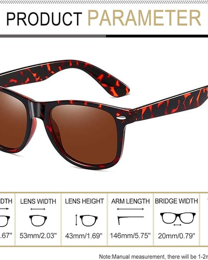 Joopin Square Sunglasses Polarized UV Protection Trendy Designer Sun Glasses Men Women