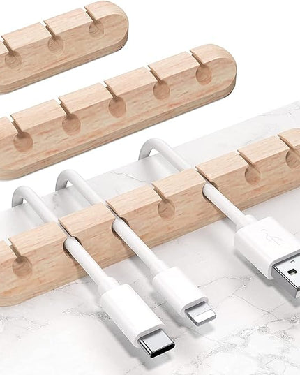 SOULWIT Cable Holder Clips, 3-Pack Cable Management Cord Organizer Clips Silicone Self Adhesive for Desktop USB Charging Cable Nightstand Power Cord Mouse Cable Wire PC Office Home