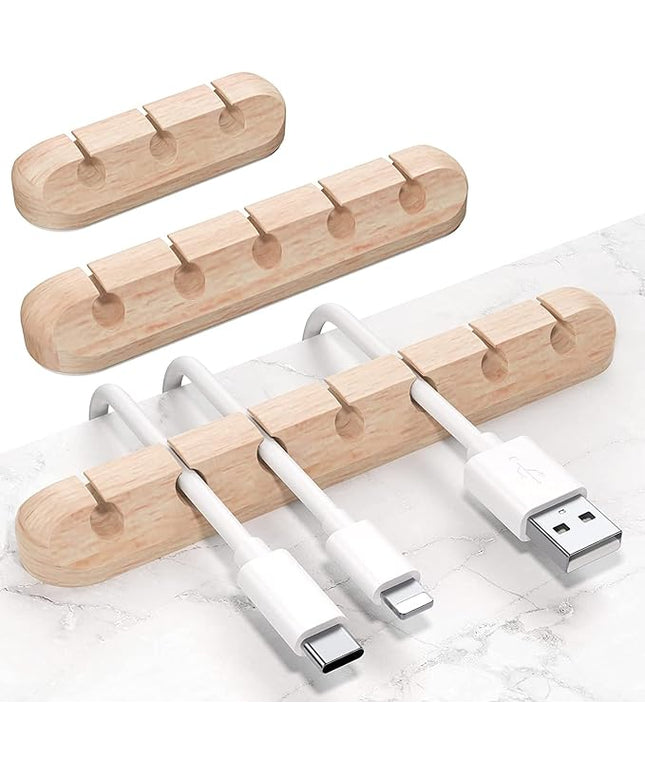 SOULWIT Cable Holder Clips, 3-Pack Cable Management Cord Organizer Clips Silicone Self Adhesive for Desktop USB Charging Cable Nightstand Power Cord Mouse Cable Wire PC Office Home