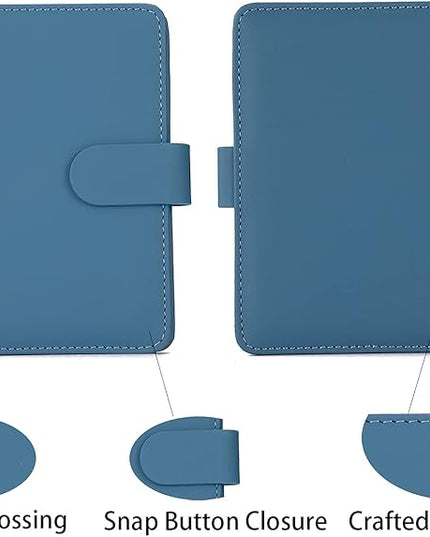 Melsbrinna Unisex-Adults RFID Blocking Travel Passport Cover/Case, Cute Passport Wallet with 10 Compartments, Black Blue