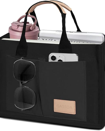 Canvas Tote Bag for Women Crossbody Work Purse with Pockets Top Handle Handbag Satchel Bags for Travel Nurse Teacher