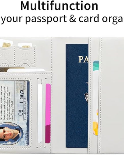 Starry Sky Passport Holder Cat Passport Cover for Travel PU Leather Passport Case with Credit Card Slots for Women Men Business Tourism