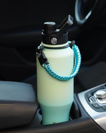 BJPKPK Insulated Water Bottles with Straw Lid, 40oz Metal Water Bottle with 2 lids & Paracord Strap, Double Wall Stainless Steel Tumbler with Handle, Reusable Cups, Mugs, Thermo, Mint