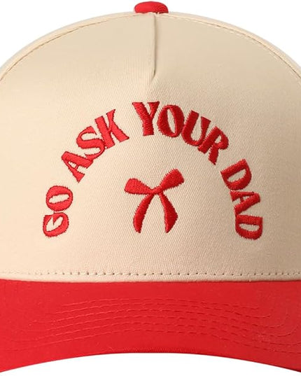 MIRMARU Two-Tone Vintage Canvas Trucker Hats for Men & Women, Adjustable Size Baseball Caps with Trendy Embroidered Design