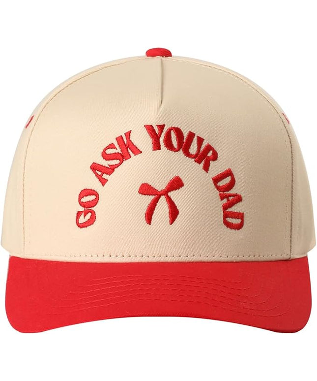 MIRMARU Two-Tone Vintage Canvas Trucker Hats for Men & Women, Adjustable Size Baseball Caps with Trendy Embroidered Design
