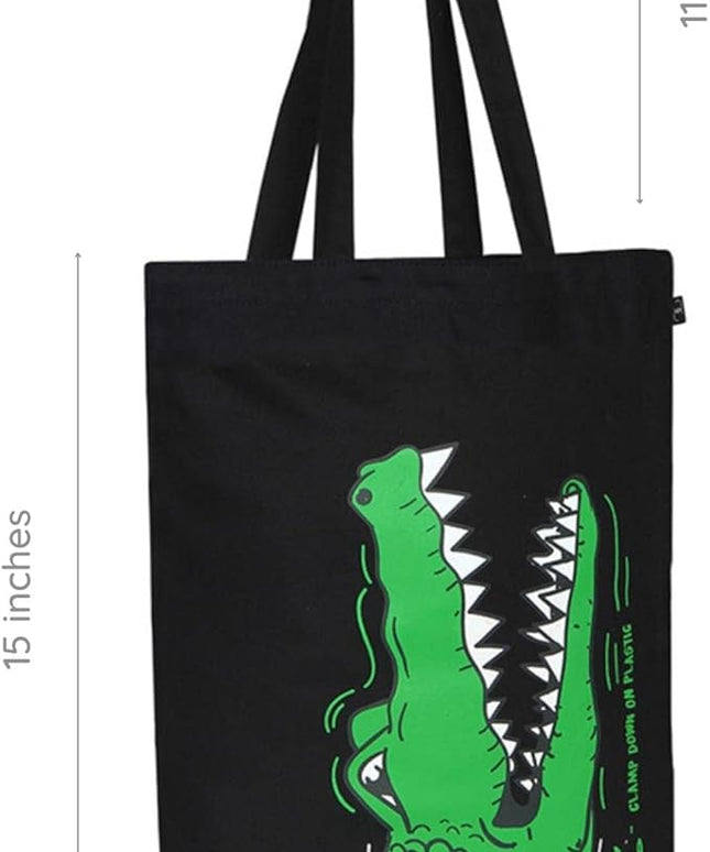Ecoright Tote Bag for Women with Zipper, Small Tote Bag, Canvas Bag, Reusable Cotton Bag for Beach, Grocery, School & Work