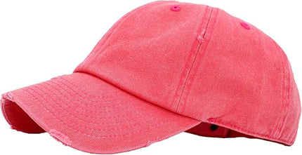 KBETHOS Vintage Washed Distressed Cotton Dad Hat Baseball Cap Adjustable Polo Trucker Unisex Style Headwear
