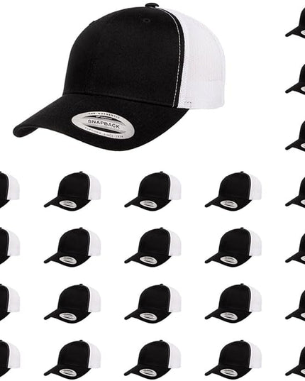 Yupoong Classic Premium Mesh 6 Panel Retro Trucker Cap | Mid Profile Snapback | OSFA | Bulk Pack Available