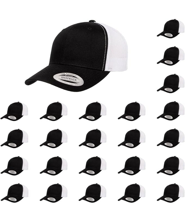 Yupoong Classic Premium Mesh 6 Panel Retro Trucker Cap | Mid Profile Snapback | OSFA | Bulk Pack Available