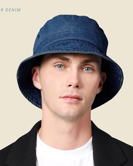 Hot Summer Bucket Hat - Trendy Cotton Sun Hat for Beach, Golf, Fishing - Fun Outdoor Vacation Boonie for Men and Women