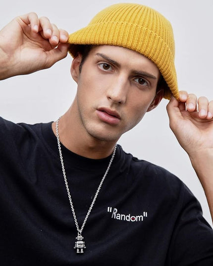 MaxNova Knit Cuff Short Fisherman Beanie for Men Women Warm Hats