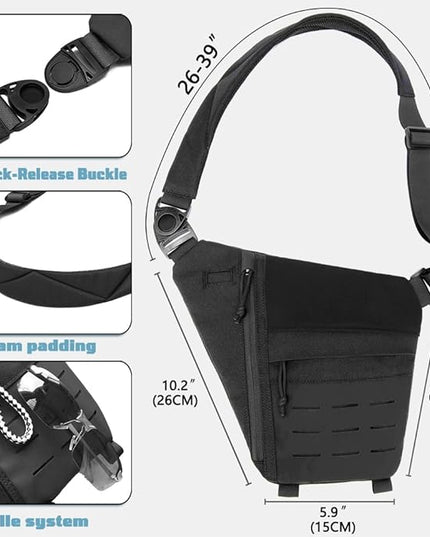 Tactical Sling Bag for Men Women Crossbody Anti-Theft CCW Sling Bag EDC Carry