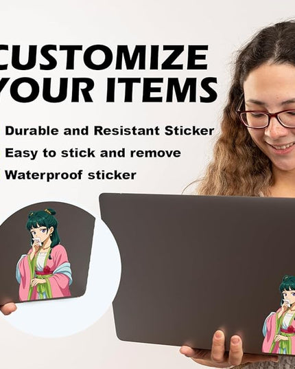 The Court Herbalist Diaries MaoMao Jinshi Anime Manga Decal Stickers for Cars Laptop Skateboard Wall Decor UV Resistant (MaoMao Testing)