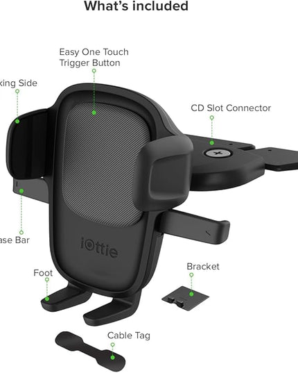 iOttie Easy One Touch Signature CD Slot Mount - Universal Car Phone Holder for iPhone, Google, Samsung, Moto, LG, and all other Smartphones