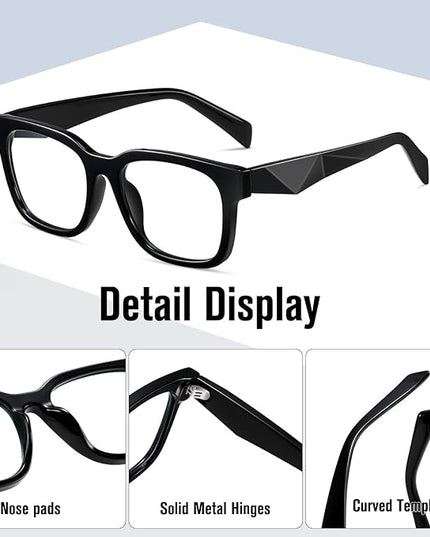 kimorn Blue Light Blocking Glasses,Anti Eyestrain & UV Protection,Square Frame Glasses for Women and Men