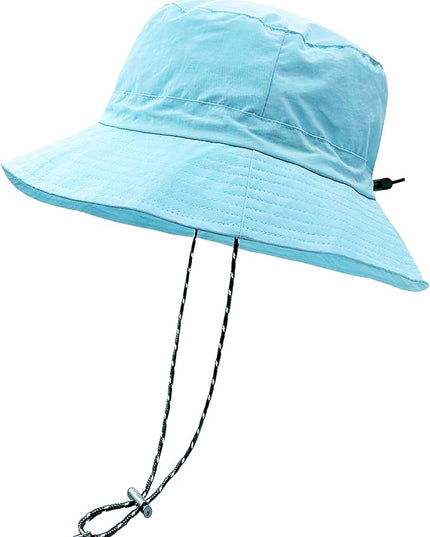 woogwin Waterproof Bucket Rain Hat with Chin Strap Quick Dry Packable Boonie Sun Hat Safari Hat UV Protection