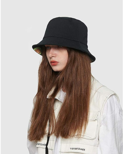 Malaxlx Unisex Bucket Hat Beach Sun Hat Aesthetic Fishing Hat for Men Women Teens, Reversible Double-Side-Wear