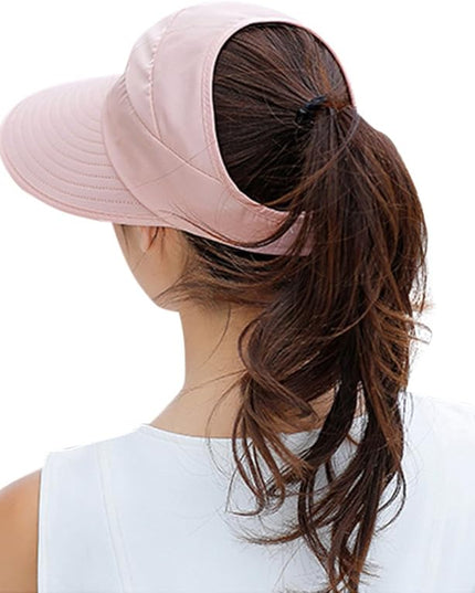HINDAWI Sun Hats for Women Wide Brim UV Protection Sun Hat Summer Beach Packable Visor