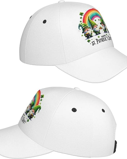 St. Patrick's Day Lucky Shamrock Hat Adjustable Irish Green Clover Baseball Cap Trucker Hat for Men Women