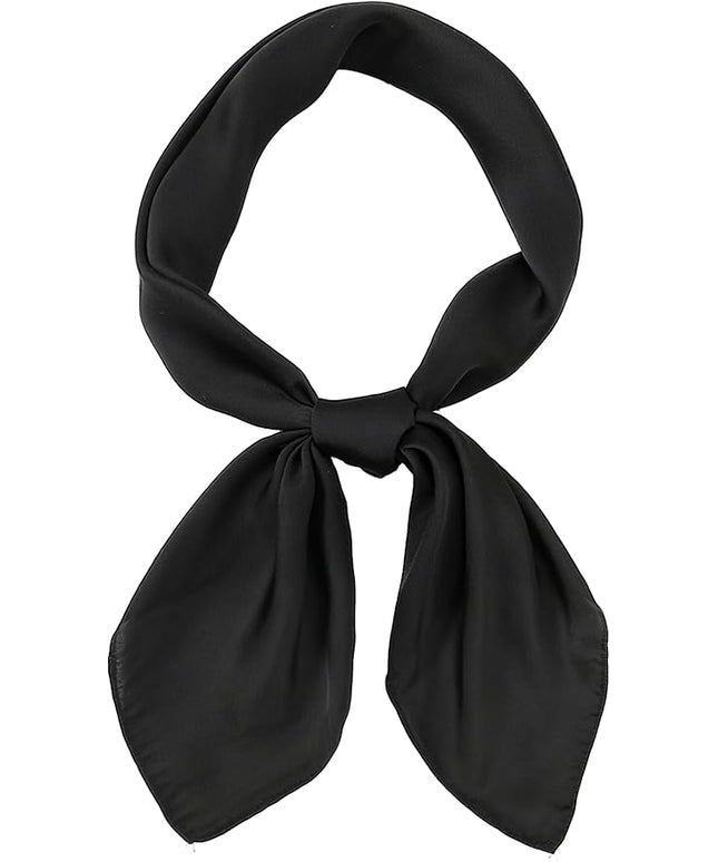 CHUNG Women's Square Satin Scarf 27.5" Bandanas Solid 50s Retro Neck Scarves Emulation Silk Handbag Hair Ribbons Necktie