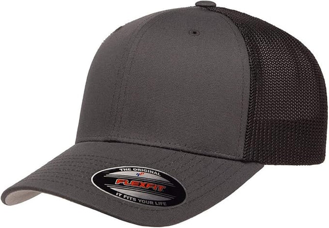 Flexfit 6511 Fitted Mid-Profile Stretchable Mesh Panels Trucker Cap | Bulk Pack Available