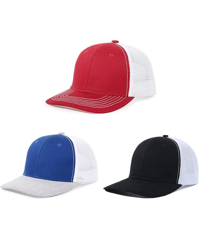 kozinu Unisex Trucker Hats Blank Mesh Snapback Hats Sport Plain Baseball Caps Adjustable Fitted Hat