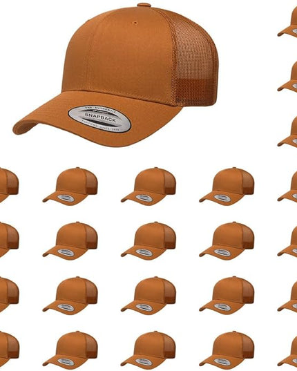 Yupoong Classic Premium Mesh 6 Panel Retro Trucker Cap | Mid Profile Snapback | OSFA | Bulk Pack Available