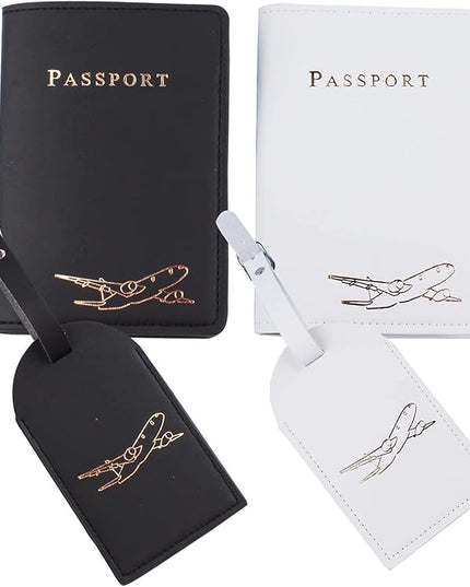2pack Passport Wallets Travel Holder, mr and mrs passport holder，honeymoon gifts,Couple Travel Luggage Tags Passport Cover - Wedding Bridal Shower Gift
