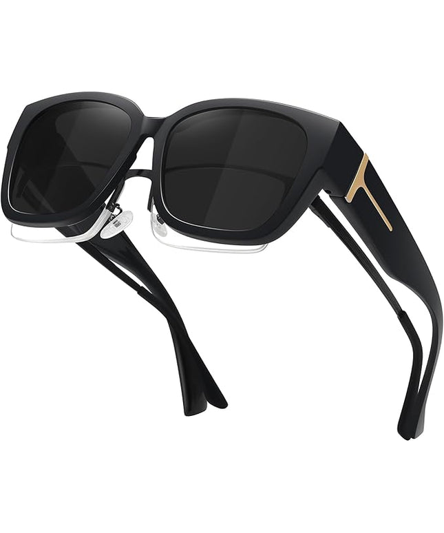 MEETSUN Oversized Fit Over Glasses Sunglasses for Women Men Large Trendy Polarized Sunglasses for Driving UV Protection