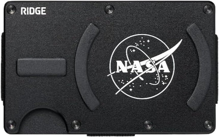 Ridge Wallets for Men Compatible with Magsafe - Slim Minimalist Compact Wallet and Card Holder, RFID Protected Front Pocket Wallets for Men with Integrated Cash Strap (Nasa Nebula)