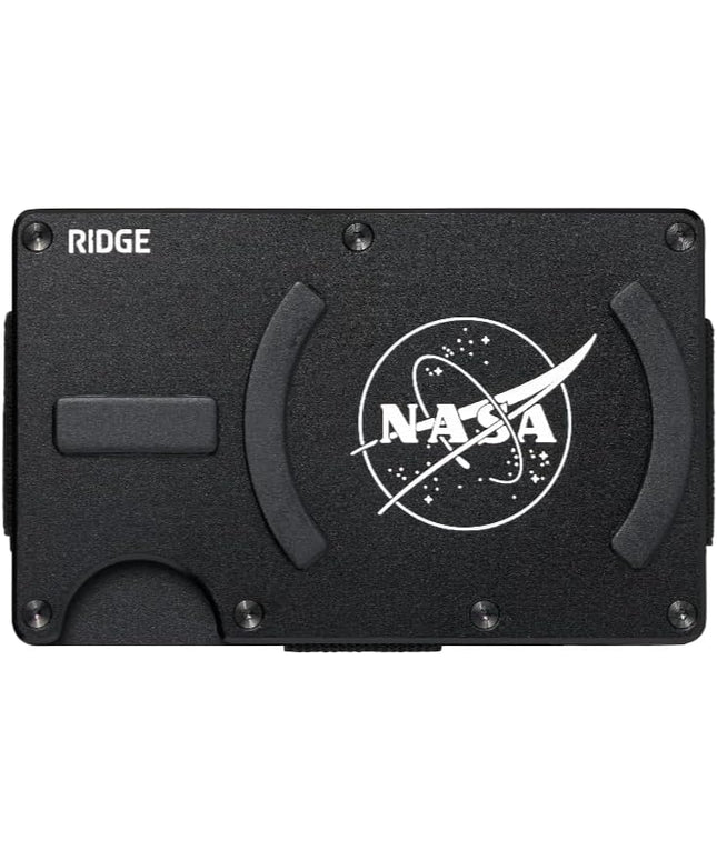Ridge Wallets for Men Compatible with Magsafe - Slim Minimalist Compact Wallet and Card Holder, RFID Protected Front Pocket Wallets for Men with Integrated Cash Strap (Nasa Nebula)