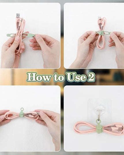 12Pcs Reusable Green Silicone Cord Ties, for Office, Home, Kitchen, School Organization of Electrical Cords, up to 20mm Diameter, 10kg Tensile Strength