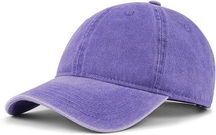 XXL Oversize Washed Denim Baseball Cap,Low Profile Jean Sports Cap for Big Heads 23.5"-25.5",Large Pigment Dyed Dad Hat