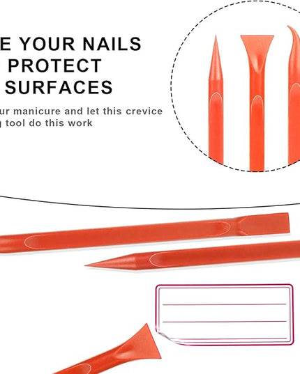 9 Pieces Plastic Scraper, No-Scratch Paint Scraper Tool Portable Car Crevice Cleaning Tool Multi-use Kitchen Scraper Small Sticker Remover for Tight Spaces, Crevices, Food, Labels, Oil Stains, Dirt