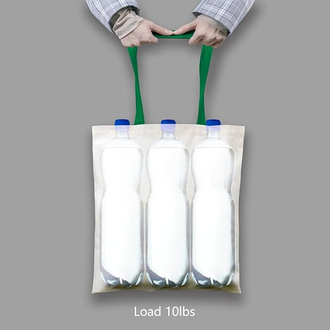TOPDesign 24-Pack Economical 16"x15" Cotton Tote Bag, Lightweight Medium Reusable Grocery Shopping Cloth Bags, Suitable for DIY, Advertising, Promotion, Gift, Activity